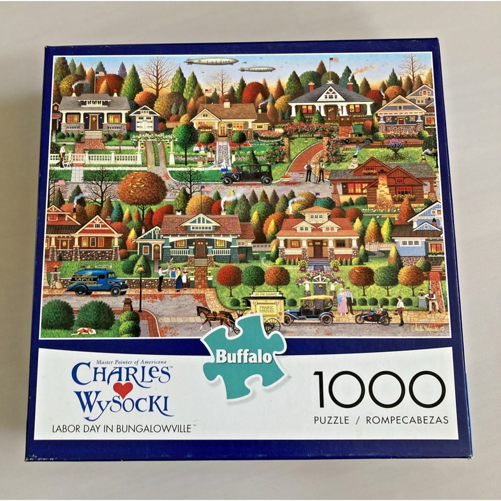 Charles Wysocki Labor Day in Bungalowville 1000 Piece Puzzle Buffalo Americana